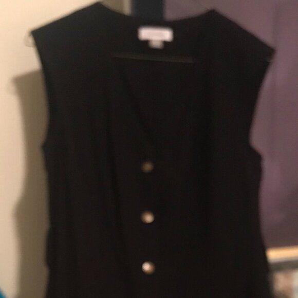 Black Calvin Klein Dress with buttons - Picture 1 of 4